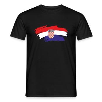 Kroatien Fahne - the colors of Croatia - Hrvatska - Männer T-Shirt - Schwarz - Vorne - AI Model Male 178 light (178cm)