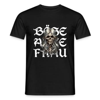 Nasty Old Woman Skull - Men's T-Shirt - black - Front - AI Model Male 178 light (178cm)