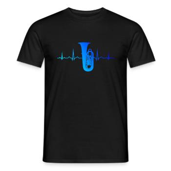 Women's Tuba Brass Music Tuba Player Men Tuba Playing - Men's T-Shirt - black - Front - AI Model Male 178 light (178cm)