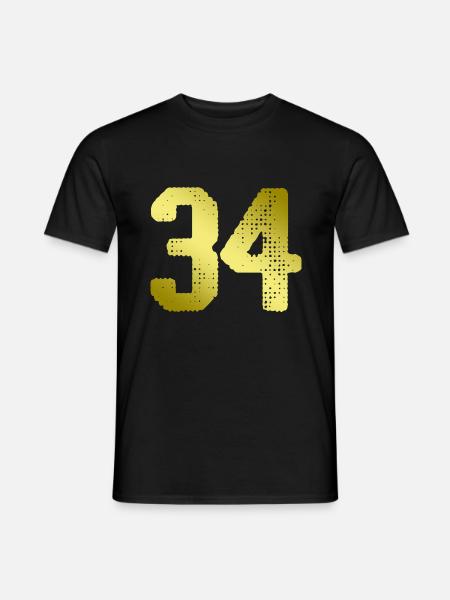 34 Number jersey - Men's T-Shirt - black