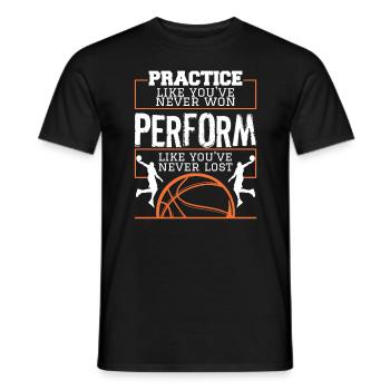 Practice Like You've Never Won For A Basketball - Men's T-Shirt - black - Front - AI Model Male 178 light (178cm)