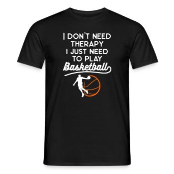 Le basketball est la vie Le reste n’est que détails - T-shirt homme - noir - Devant - AI Model Male 178 light (178cm)