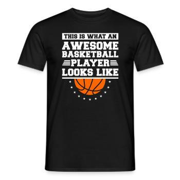 Ask Me About Basketball Actually You Don't Have To - Männer T-Shirt - Schwarz - Vorne - AI Model Male 178 light (178cm)