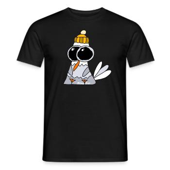 Seagull Xiao cute - Men's T-Shirt - black - Front - AI Model Male 178 light (178cm)