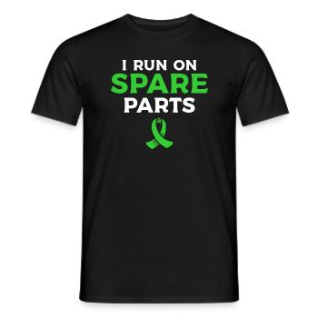 I Run On Spare Parts Kidney Transplant Surgery - Men's T-Shirt - black - Front - AI Model Male 178 light (178cm)