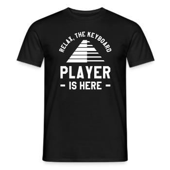 Détendez-vous Le claviériste est ici Pianiste de piano - T-shirt homme - noir - Devant - AI Model Male 178 light (178cm)