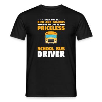 Mais mon travail est chauffeur d’autobus scolaire inestimable Retour à - T-shirt homme - noir - Devant - AI Model Male 178 light (178cm)