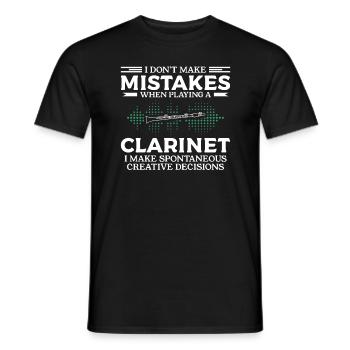 I Don't Make Mistakes When Playing A Clarinet - Men's T-Shirt - black - Front - AI Model Male 178 light (178cm)