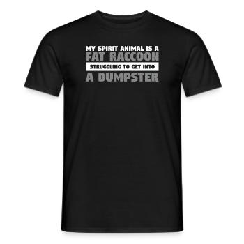 My Spirit Animal Is A Fat Raccoon Raccoons - Men's T-Shirt - black - Front - AI Model Male 178 light (178cm)