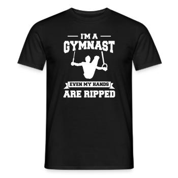 I'm A Gymnast Even My Hands Are Ripped Gymnastic - Männer T-Shirt - Schwarz - Vorne - AI Model Male 178 light (178cm)