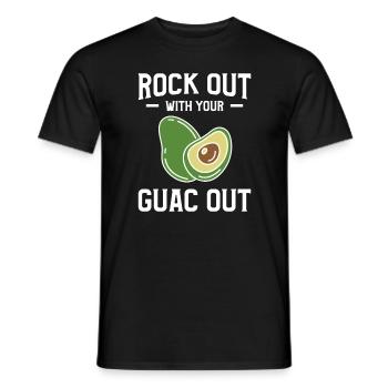 Rock Out With Your Guac Out Avocado National Guaca - Men's T-Shirt - black - Front - AI Model Male 178 light (178cm)