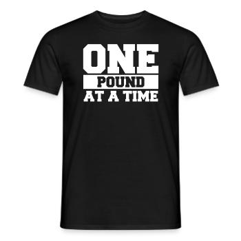 One Pound At A Time Weightlifting Weightlifter - Men's T-Shirt - black - Front - AI Model Male 178 light (178cm)