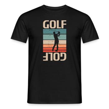 Retro Vintage Classic Golf Golfing Golfer - Männer T-Shirt - Schwarz - Vorne - AI Model Male 178 light (178cm)