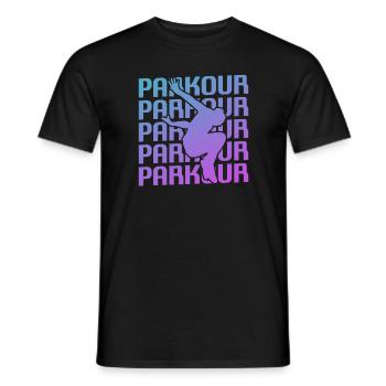 Retro Vintage Classic Parkour Traceur - Männer T-Shirt - Schwarz - Vorne - AI Model Male 178 light (178cm)