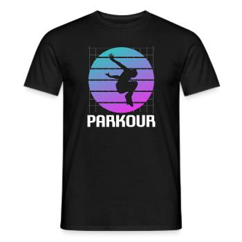 Retro Vintage Classic Parkour Traceur - Männer T-Shirt - Schwarz - Vorne - AI Model Male 178 light (178cm)