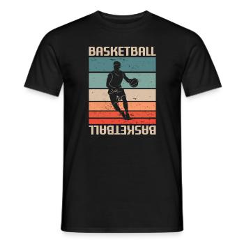 Retro Vintage Classic Basketball Player - Männer T-Shirt - Schwarz - Vorne - AI Model Male 178 light (178cm)