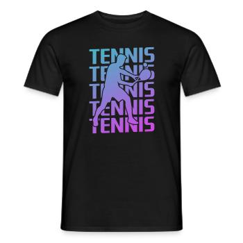 Joueur de tennis Retro Vintage Classic - T-shirt homme - noir - Devant - AI Model Male 178 light (178cm)