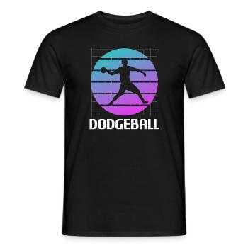 Joueur de Dodgeball Classique Rétro Vintage - T-shirt homme - noir - Devant - AI Model Male 178 light (178cm)