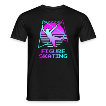 Retro Vintage Classic Figure Skating Skater - Männer T-Shirt - Schwarz - Vorne - AI Model Male 178 light (178cm)