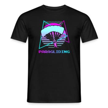 Parapente Rétro Vintage Classic Parapente - T-shirt homme - noir - Devant - AI Model Male 178 light (178cm)