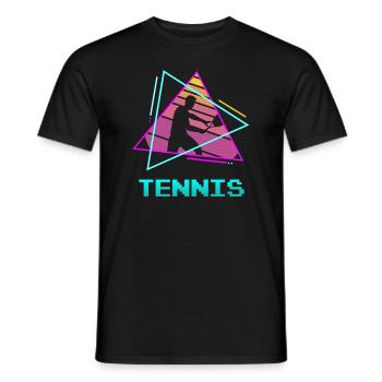 Joueur de tennis Retro Vintage Classic - T-shirt homme - noir - Devant - AI Model Male 178 light (178cm)