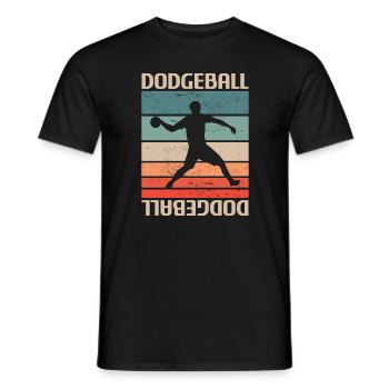 Joueur de Dodgeball Classique Rétro Vintage - T-shirt homme - noir - Devant - AI Model Male 178 light (178cm)