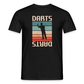 Joueur de fléchettes classique rétro vintage - T-shirt homme - noir - Devant - AI Model Male 178 light (178cm)