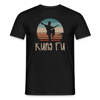 Artiste martial de Kung Fu Classique Rétro Vintage - T-shirt homme - noir - Devant - AI Model Male 178 light (178cm)