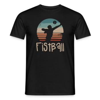 Retro Vintage Classic Fistball Player - Männer T-Shirt - Schwarz - Vorne - AI Model Male 178 light (178cm)