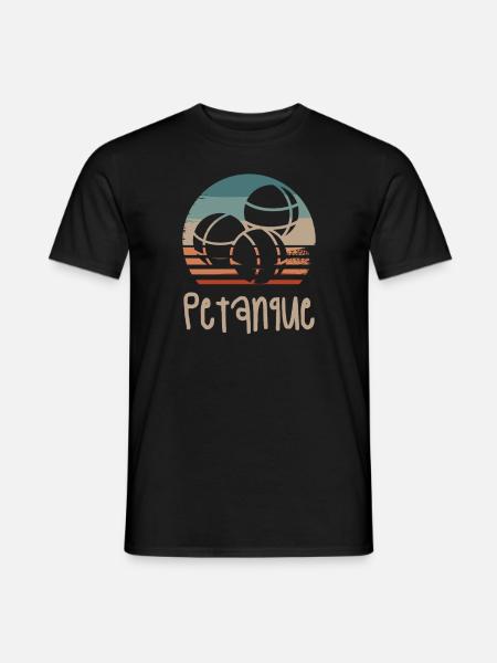 Retro Vintage Classic Petanque Player - Männer T-Shirt - Schwarz