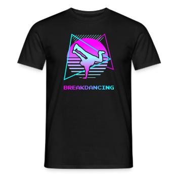 Retro Vintage Classic Breakdancing Breakdance Danc - Männer T-Shirt - Schwarz - Vorne - AI Model Male 178 light (178cm)