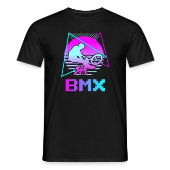 Retro Vintage Classic BMX Bike Cycling Rider - Männer T-Shirt - Schwarz - Vorne - AI Model Male 178 light (178cm)