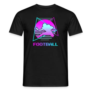 Joueur de football rétro vintage classique - T-shirt homme - noir - Devant - AI Model Male 178 light (178cm)