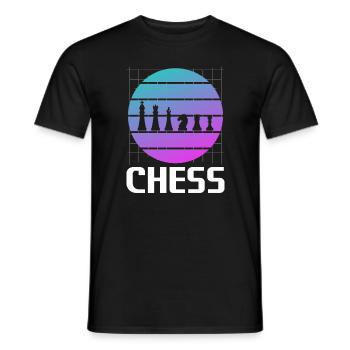 Jeu de société retro vintage classic chess player - T-shirt homme - noir - Devant - AI Model Male 178 light (178cm)
