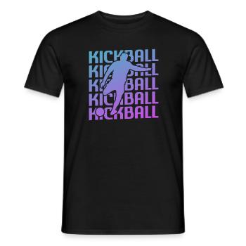 Joueur de Kickball Classique Rétro Vintage - T-shirt homme - noir - Devant - AI Model Male 178 light (178cm)