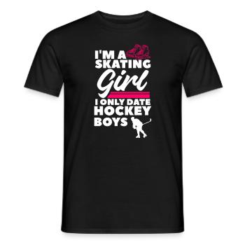 If I Can't Bring My Ice Skates I Don't Go Skating - Männer T-Shirt - Schwarz - Vorne - AI Model Male 178 light (178cm)