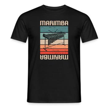 Retro Vintage Classic Marimba Player Instrument - Männer T-Shirt - Schwarz - Vorne - AI Model Male 178 light (178cm)