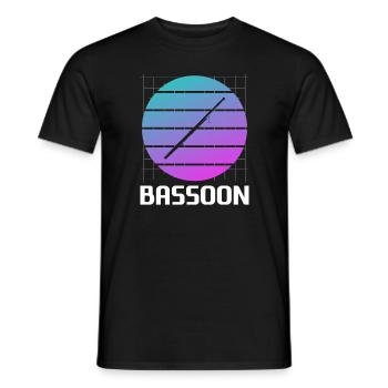 Retro Vintage Classic Bassoon Player Instrument - Männer T-Shirt - Schwarz - Vorne - AI Model Male 178 light (178cm)