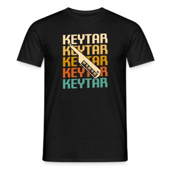 Retro Vintage Classic Keytar Player Instrument - Men's T-Shirt - black - Front - AI Model Male 178 light (178cm)
