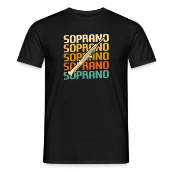 Retro Vintage Classic Soprano Instrument Guita - Men's T-Shirt - black - Front - AI Model Male 178 light (178cm)