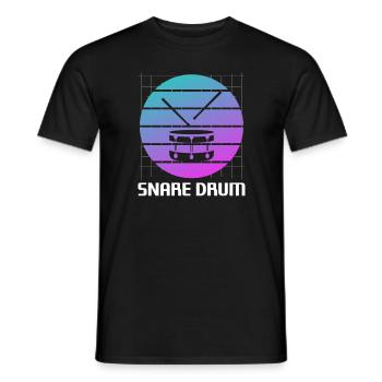Retro Vintage Classic Snare Drum Instrument - Männer T-Shirt - Schwarz - Vorne - AI Model Male 178 light (178cm)