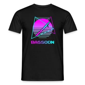Retro Vintage Classic Bassoon Player Instrument - Männer T-Shirt - Schwarz - Vorne - AI Model Male 178 light (178cm)