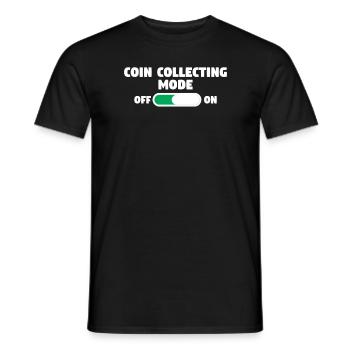 Coin Collecting Mode On Money Collector - Men's T-Shirt - black - Front - AI Model Male 178 light (178cm)