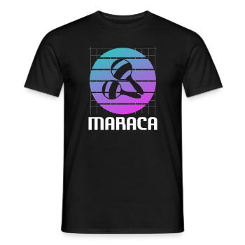 Retro Vintage Classic Maraca Player Instrument - Men's T-Shirt - black - Front - AI Model Male 178 light (178cm)