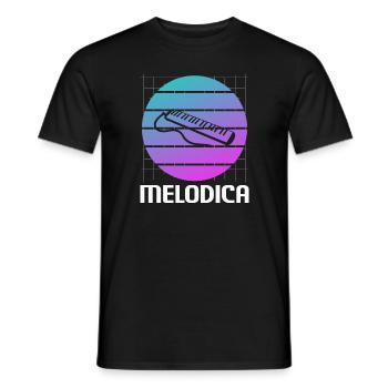 Retro Vintage Classic Melodica Player Instrument - T-shirt homme - noir - Devant - AI Model Male 178 light (178cm)