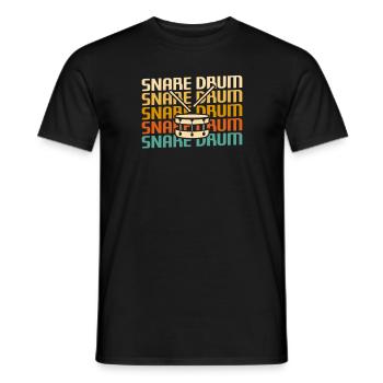 Retro Vintage Classic Snare Drum Instrument - Men's T-Shirt - black - Front - AI Model Male 178 light (178cm)