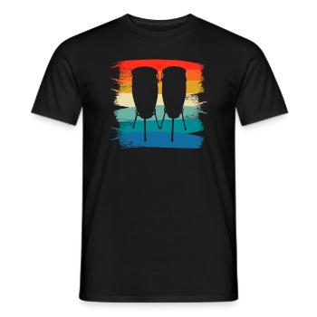 Retro Vintage Classic Congas Player Instrument - Männer T-Shirt - Schwarz - Vorne - AI Model Male 178 light (178cm)