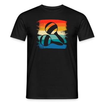 Retro Vintage Classic Maraca Player Instrument - Men's T-Shirt - black - Front - AI Model Male 178 light (178cm)