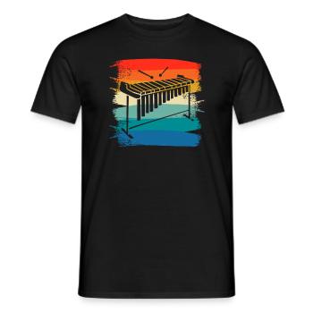Retro Vintage Classic Marimba Player Instrument - Männer T-Shirt - Schwarz - Vorne - AI Model Male 178 light (178cm)