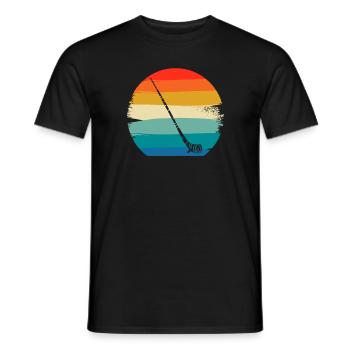 Retro Vintage Classic pour un joueur de cor des Alpes fait - T-shirt homme - noir - Devant - AI Model Male 178 light (178cm)